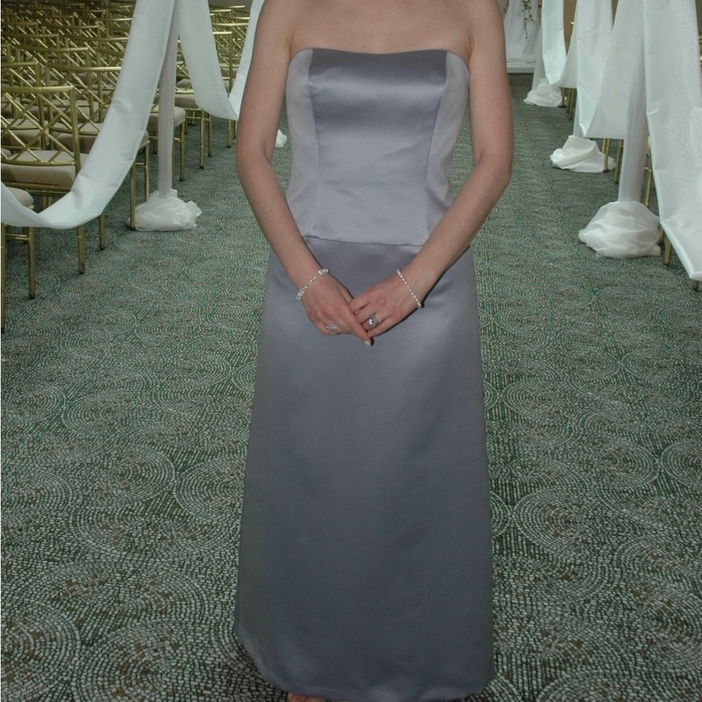 Amsale Strapless Gray Dress